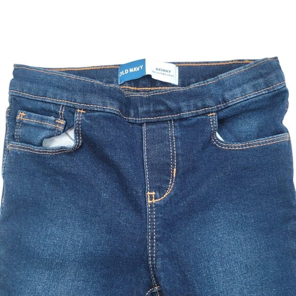 Old Navy Toddler Girl 5T Skinny Jeans Adjustable Waist Pull-On Dark Wash - Picture 5 of 8